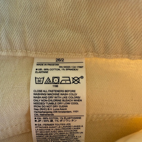 Banana Republic Women’s High-Waisted Twill Shorts | Sz 26 / 2 Ivory Button Fly - Picture 4 of 6